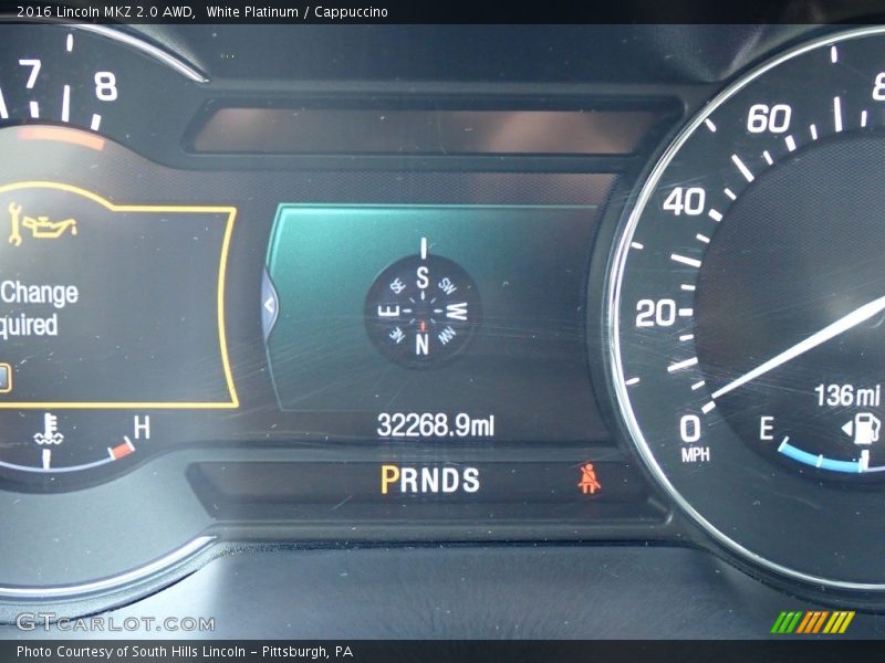 White Platinum / Cappuccino 2016 Lincoln MKZ 2.0 AWD