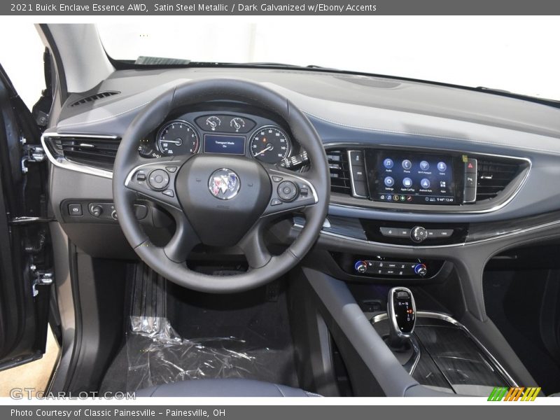 Satin Steel Metallic / Dark Galvanized w/Ebony Accents 2021 Buick Enclave Essence AWD