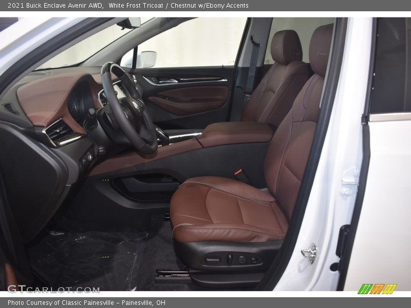 White Frost Tricoat / Chestnut w/Ebony Accents 2021 Buick Enclave Avenir AWD