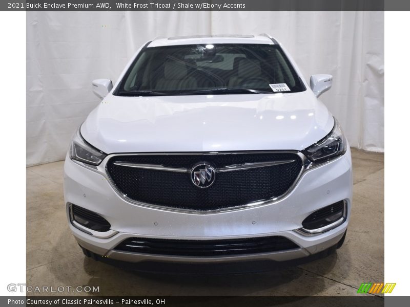 White Frost Tricoat / Shale w/Ebony Accents 2021 Buick Enclave Premium AWD