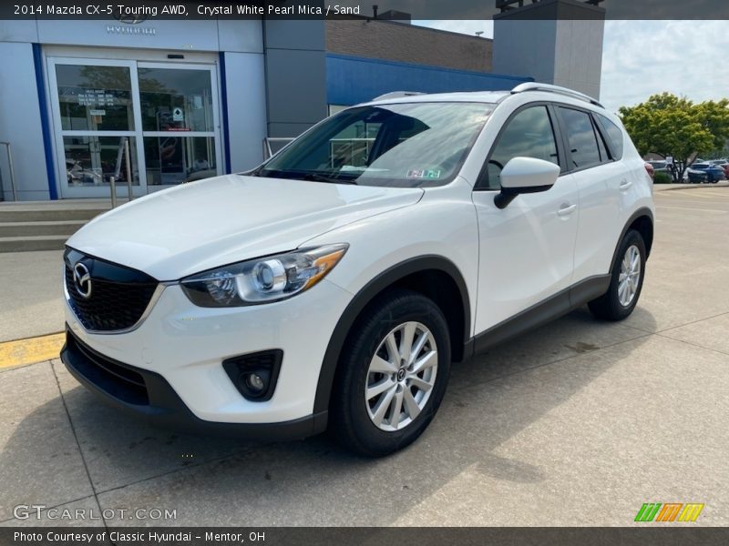 Crystal White Pearl Mica / Sand 2014 Mazda CX-5 Touring AWD