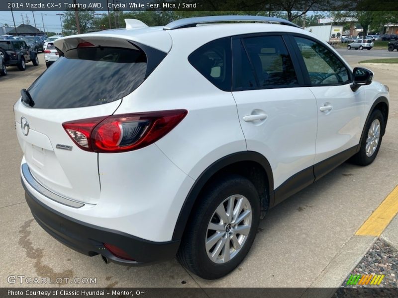 Crystal White Pearl Mica / Sand 2014 Mazda CX-5 Touring AWD