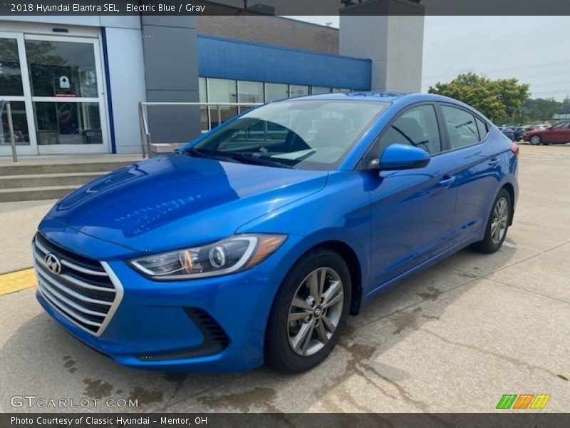 Electric Blue / Gray 2018 Hyundai Elantra SEL