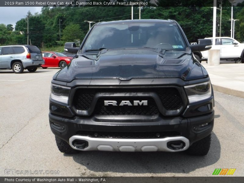 Diamond Black Crystal Pearl / Black/Red 2019 Ram 1500 Rebel Crew Cab 4x4