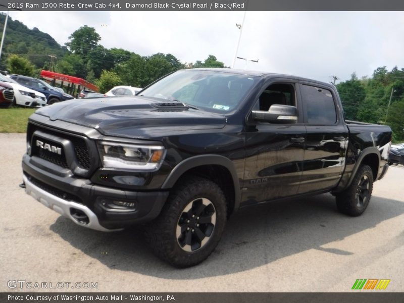 Diamond Black Crystal Pearl / Black/Red 2019 Ram 1500 Rebel Crew Cab 4x4