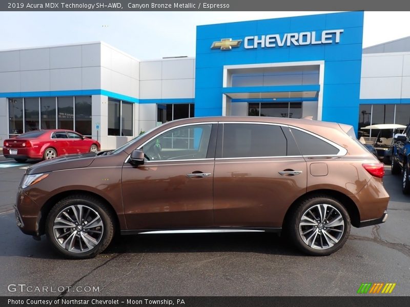 Canyon Bronze Metallic / Espresso 2019 Acura MDX Technology SH-AWD