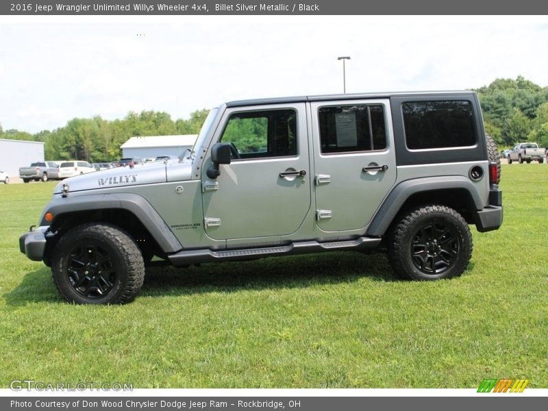 Billet Silver Metallic / Black 2016 Jeep Wrangler Unlimited Willys Wheeler 4x4