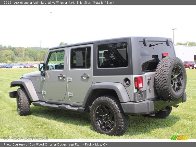 Billet Silver Metallic / Black 2016 Jeep Wrangler Unlimited Willys Wheeler 4x4