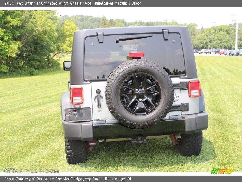 Billet Silver Metallic / Black 2016 Jeep Wrangler Unlimited Willys Wheeler 4x4