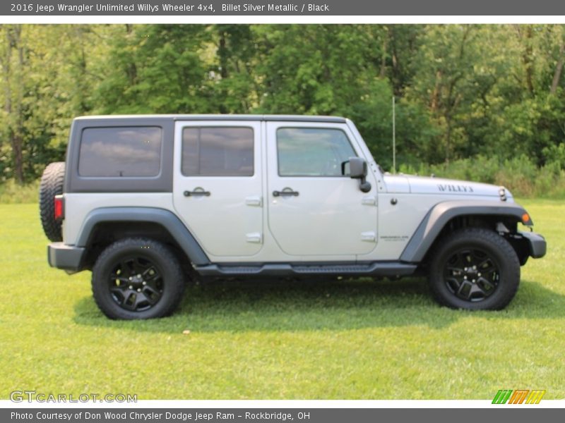 Billet Silver Metallic / Black 2016 Jeep Wrangler Unlimited Willys Wheeler 4x4