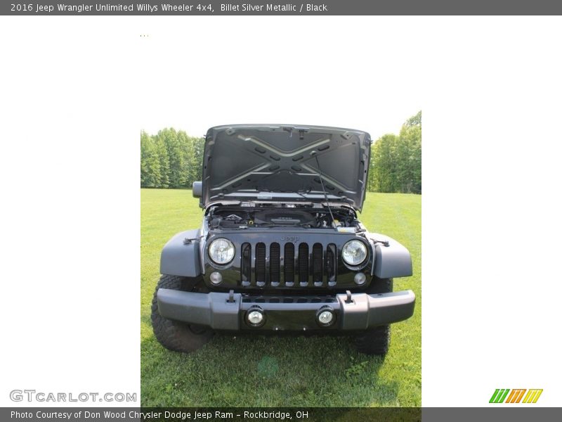 Billet Silver Metallic / Black 2016 Jeep Wrangler Unlimited Willys Wheeler 4x4