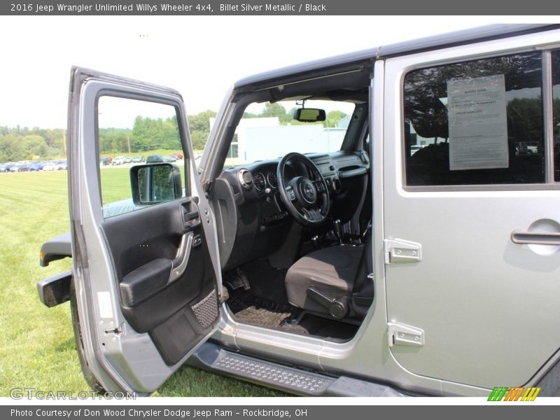 Billet Silver Metallic / Black 2016 Jeep Wrangler Unlimited Willys Wheeler 4x4