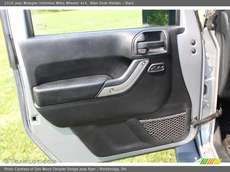 Billet Silver Metallic / Black 2016 Jeep Wrangler Unlimited Willys Wheeler 4x4