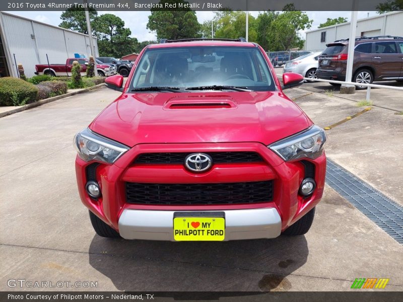 Barcelona Red Metallic / Black 2016 Toyota 4Runner Trail Premium 4x4