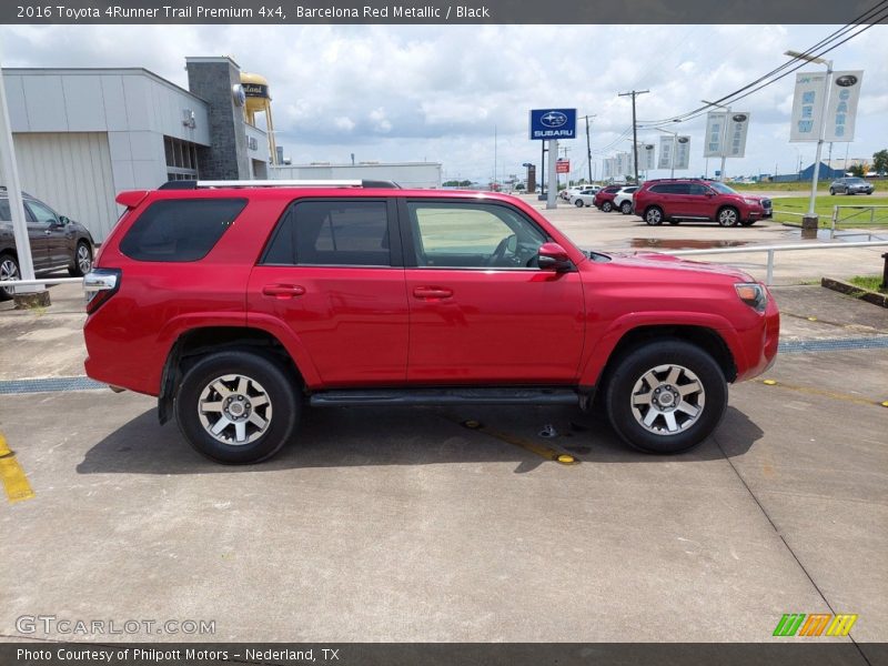 Barcelona Red Metallic / Black 2016 Toyota 4Runner Trail Premium 4x4