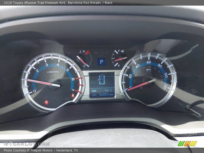 Barcelona Red Metallic / Black 2016 Toyota 4Runner Trail Premium 4x4