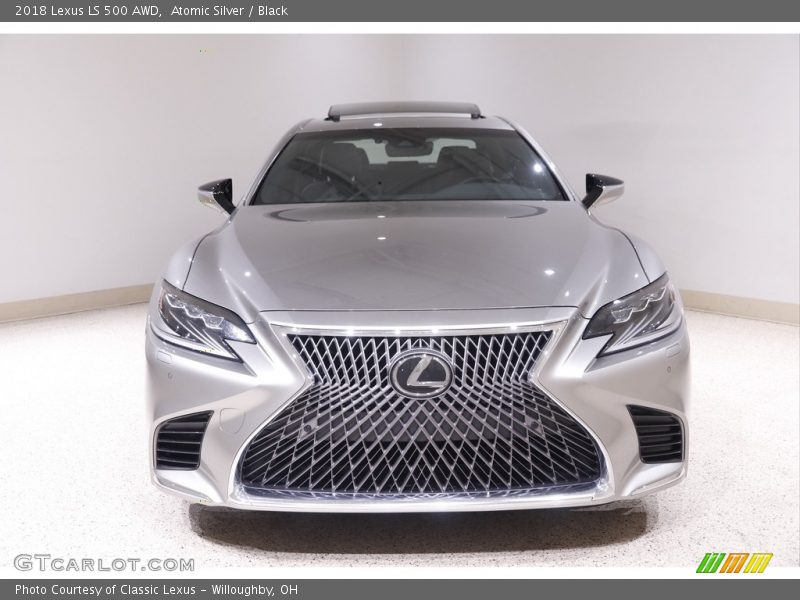 Atomic Silver / Black 2018 Lexus LS 500 AWD