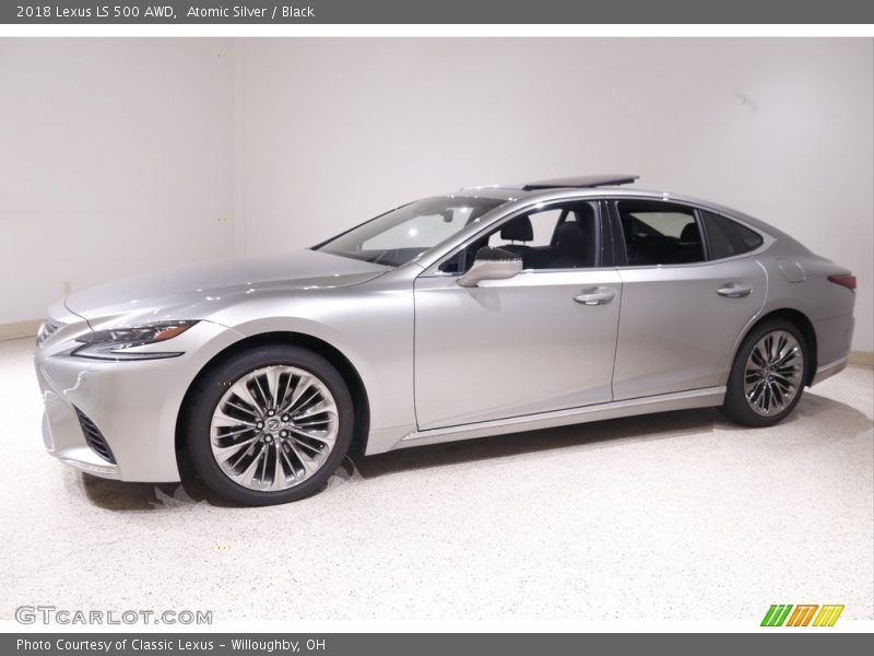 Atomic Silver / Black 2018 Lexus LS 500 AWD
