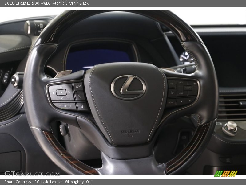 Atomic Silver / Black 2018 Lexus LS 500 AWD