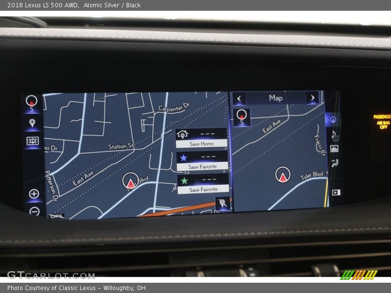 Atomic Silver / Black 2018 Lexus LS 500 AWD