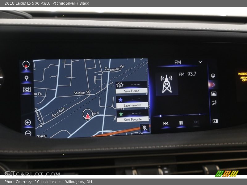 Atomic Silver / Black 2018 Lexus LS 500 AWD