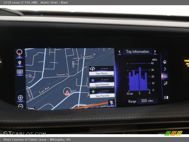 Atomic Silver / Black 2018 Lexus LS 500 AWD