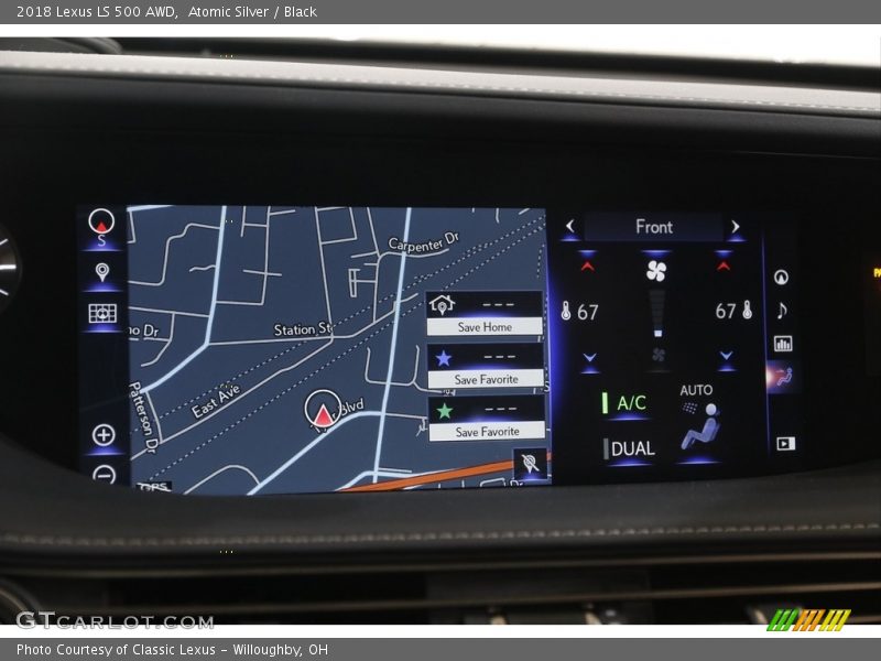 Atomic Silver / Black 2018 Lexus LS 500 AWD