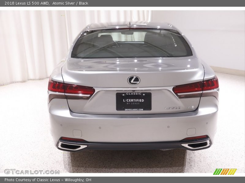 Atomic Silver / Black 2018 Lexus LS 500 AWD