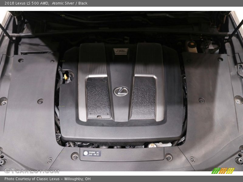 Atomic Silver / Black 2018 Lexus LS 500 AWD