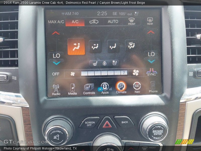 Controls of 2016 2500 Laramie Crew Cab 4x4