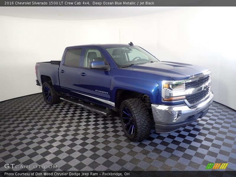 Deep Ocean Blue Metallic / Jet Black 2016 Chevrolet Silverado 1500 LT Crew Cab 4x4
