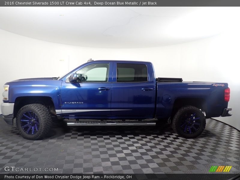 Deep Ocean Blue Metallic / Jet Black 2016 Chevrolet Silverado 1500 LT Crew Cab 4x4
