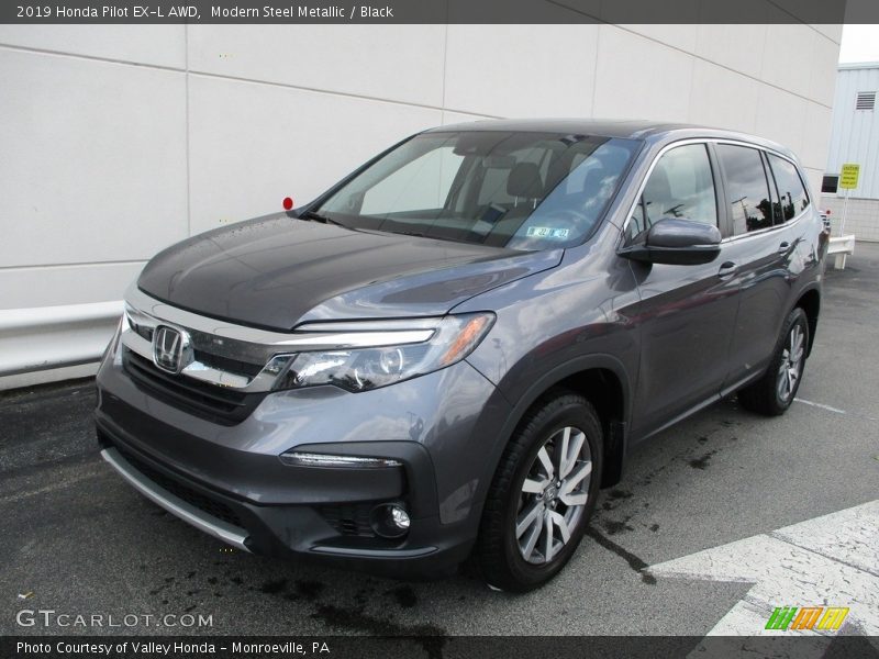 Modern Steel Metallic / Black 2019 Honda Pilot EX-L AWD