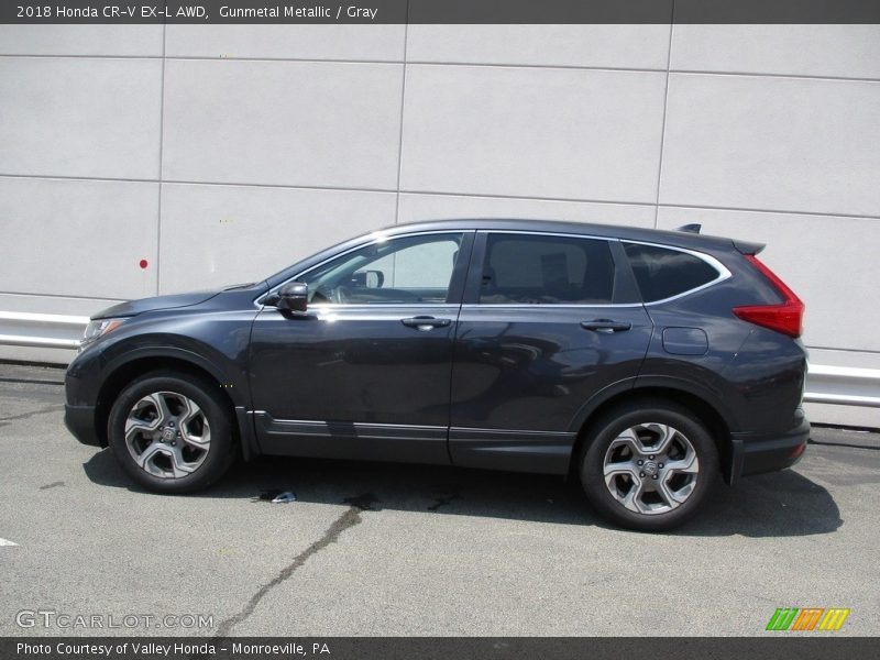 Gunmetal Metallic / Gray 2018 Honda CR-V EX-L AWD
