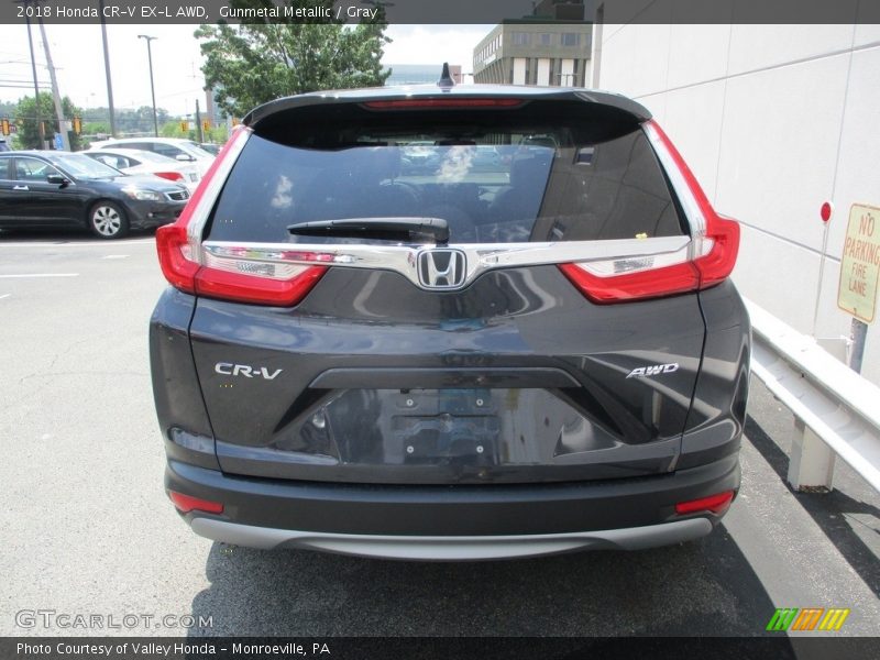 Gunmetal Metallic / Gray 2018 Honda CR-V EX-L AWD