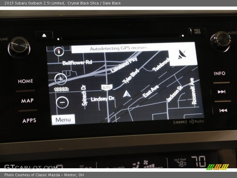 Navigation of 2015 Outback 2.5i Limited