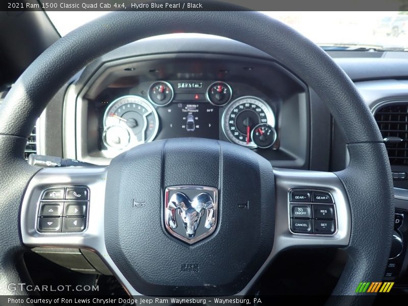 Hydro Blue Pearl / Black 2021 Ram 1500 Classic Quad Cab 4x4