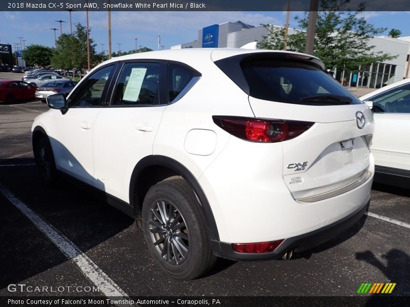Snowflake White Pearl Mica / Black 2018 Mazda CX-5 Sport AWD