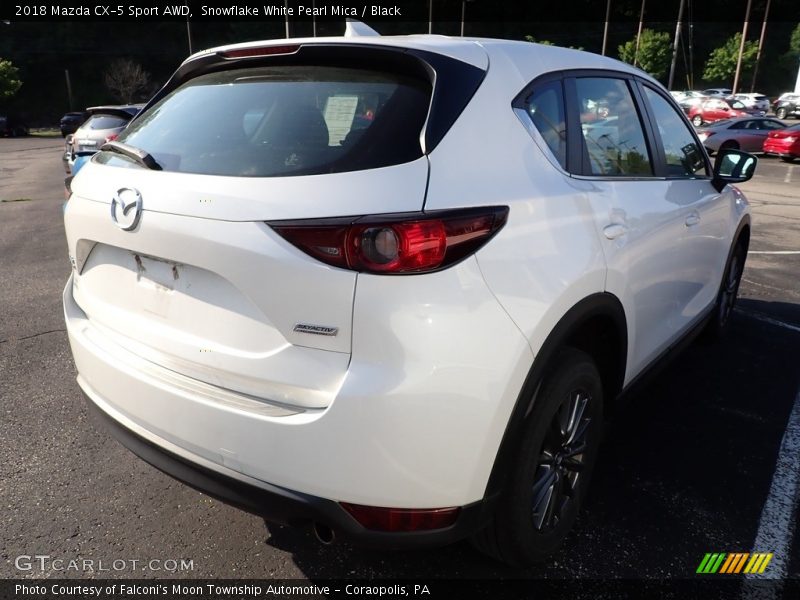 Snowflake White Pearl Mica / Black 2018 Mazda CX-5 Sport AWD