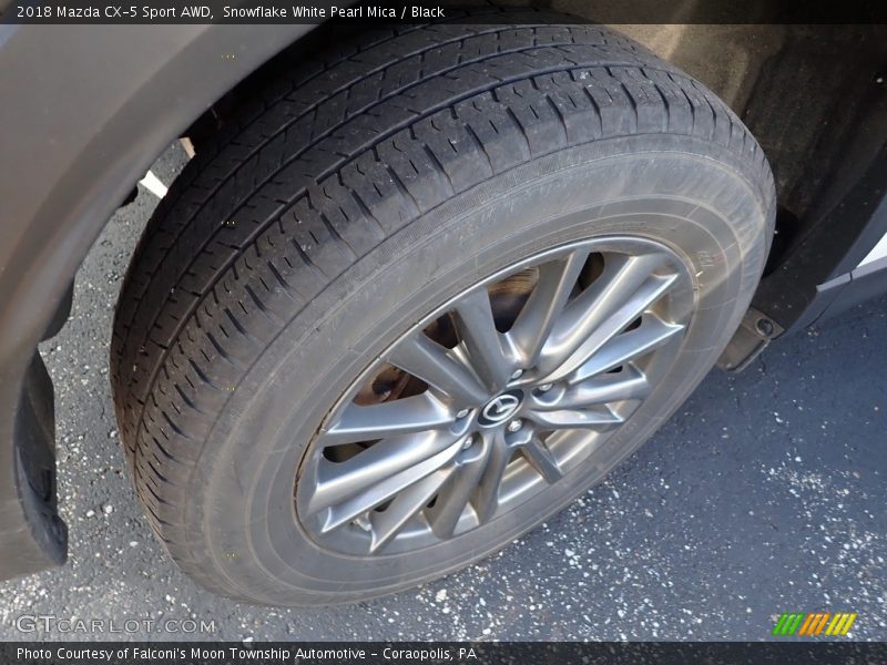 Snowflake White Pearl Mica / Black 2018 Mazda CX-5 Sport AWD