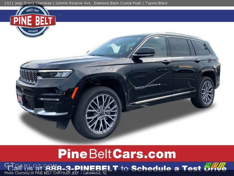 Diamond Black Crystal Pearl / Tupelo/Black 2021 Jeep Grand Cherokee L Summit Reserve 4x4