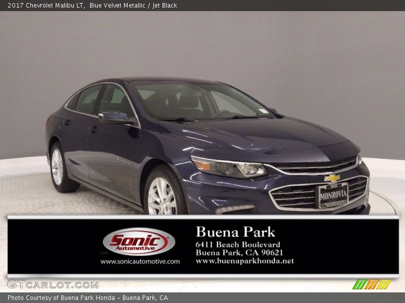 Blue Velvet Metallic / Jet Black 2017 Chevrolet Malibu LT