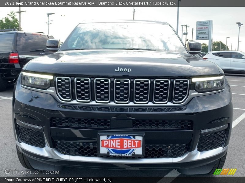 Diamond Black Crystal Pearl / Tupelo/Black 2021 Jeep Grand Cherokee L Summit Reserve 4x4