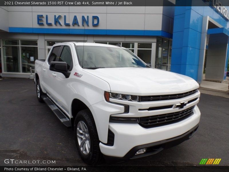 Summit White / Jet Black 2021 Chevrolet Silverado 1500 RST Crew Cab 4x4