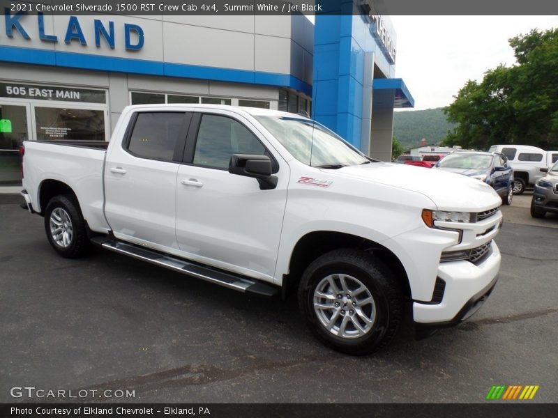 Summit White / Jet Black 2021 Chevrolet Silverado 1500 RST Crew Cab 4x4