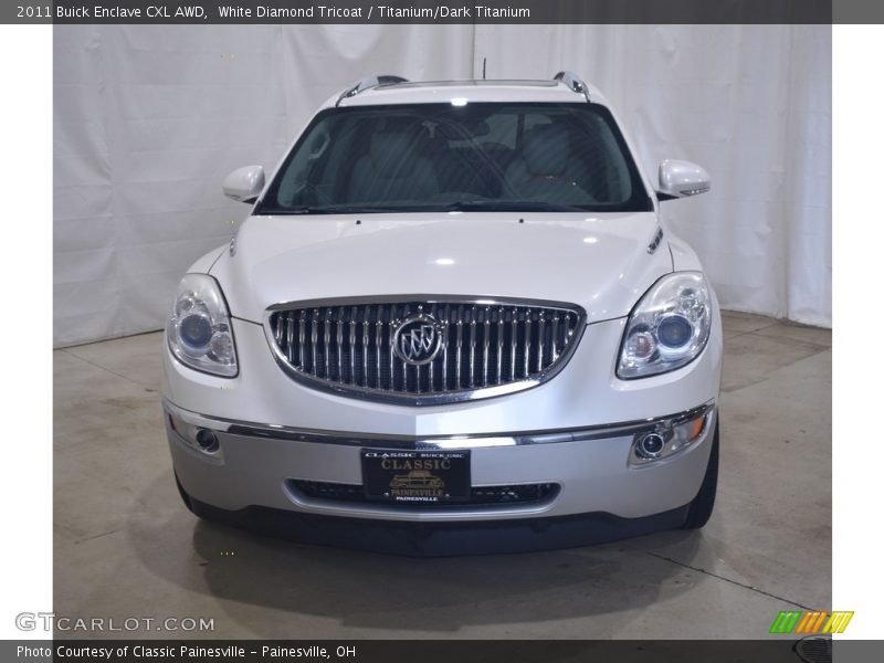 White Diamond Tricoat / Titanium/Dark Titanium 2011 Buick Enclave CXL AWD