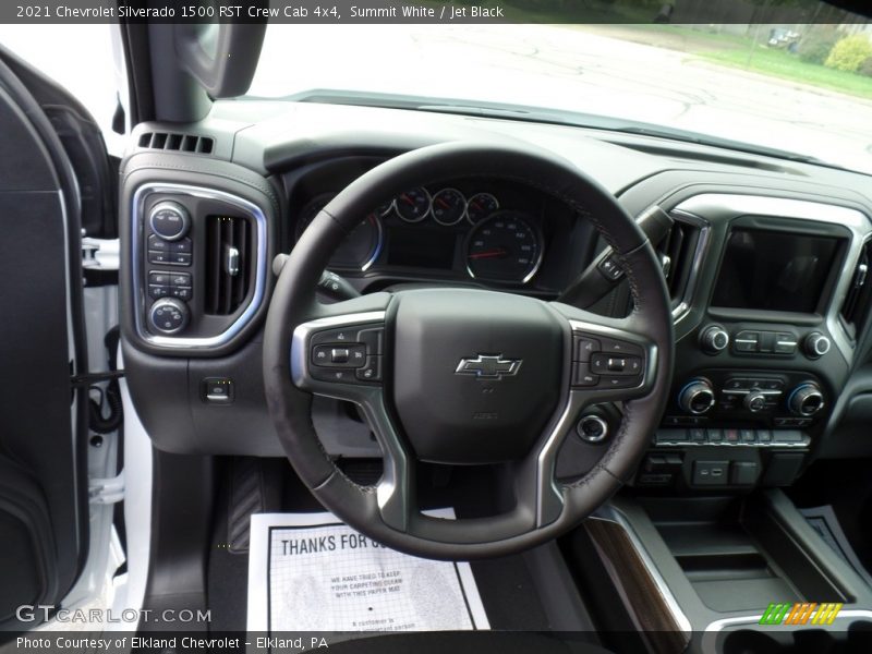 Summit White / Jet Black 2021 Chevrolet Silverado 1500 RST Crew Cab 4x4