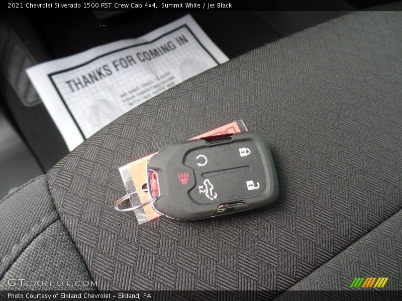 Summit White / Jet Black 2021 Chevrolet Silverado 1500 RST Crew Cab 4x4