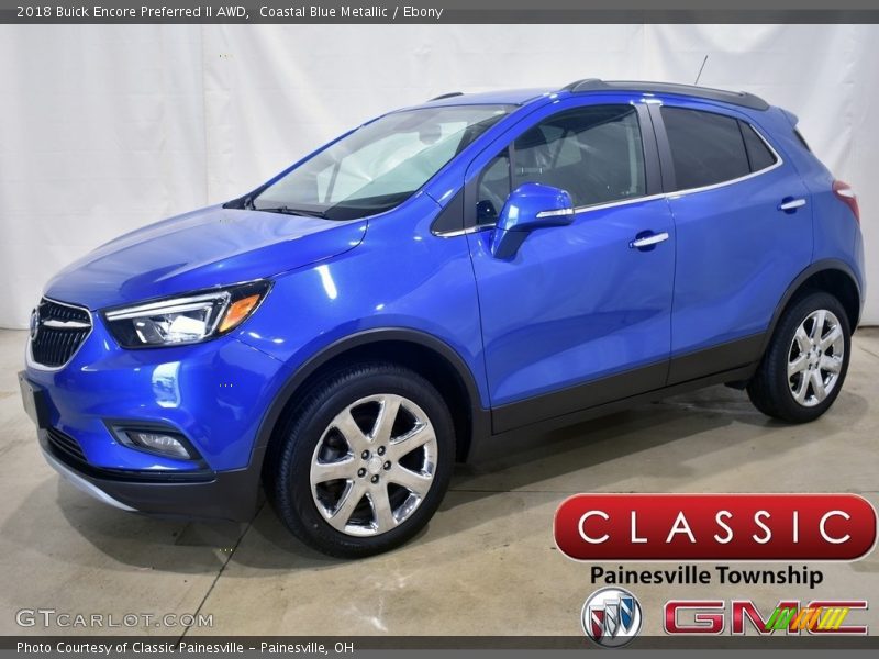 Coastal Blue Metallic / Ebony 2018 Buick Encore Preferred II AWD
