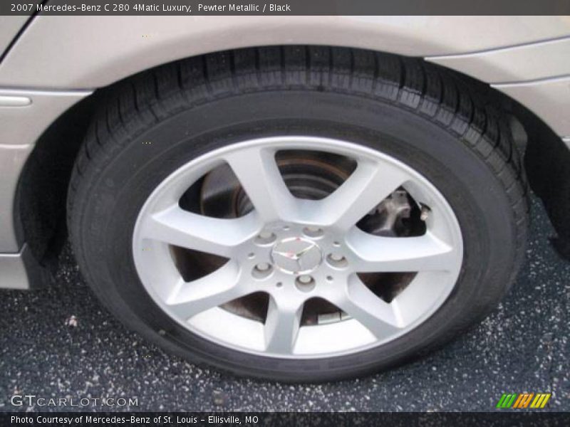 Pewter Metallic / Black 2007 Mercedes-Benz C 280 4Matic Luxury
